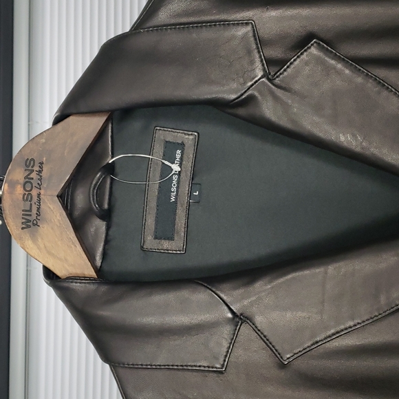 💥NEW💥 Men's Large Dark Brown Leather Coat - Picture 5 of 6